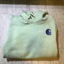 Carhartt Boys Green Relaxed Fit Pullover Hoodie M 8-10 Fleece Long Sleeve