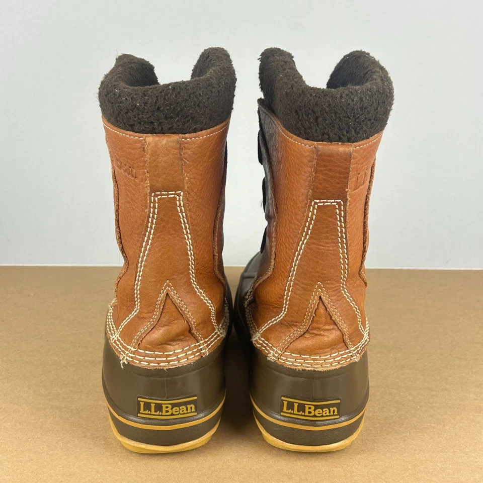 L.L. Bean Snow Boot Pac Botas de Pato Impermeables para Mujer 6 Marrón Alto Con Cordones Foto 4 de 4