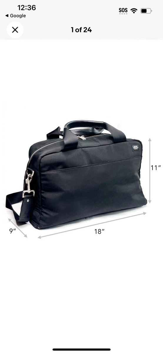 Jack Spade Warren Street New York Weekender Bag Black Canvas