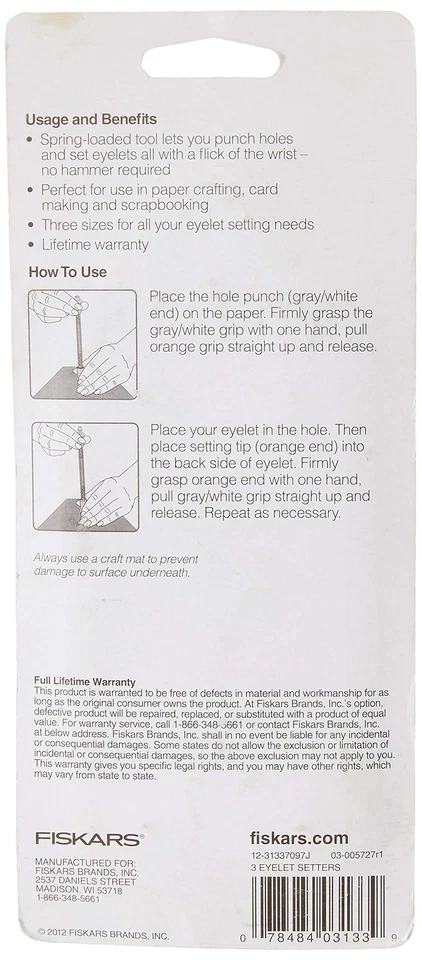 Conjunto de 3 ilhós Fiskars (12-31337097) - Imagem 3 de 4