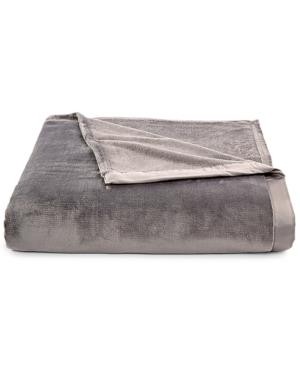 Berkshire Chateau Gray Classic Velvety Plush Polyester Twin Blanket - Picture 1 of 3