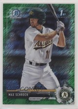 2017 Bowman Chrome Prospects Green Shimmer Refractor /99 Max Schrock #BCP154 4l3