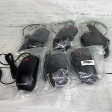 Lot of 6 Lenovo M-U0025-O USB 2.0 Optical Computer Wheel Mouse Wired BRAND NEW