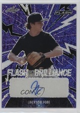 2021 Leaf Flash of Brilliance Purple 14/75 Jackson Jobe #FB-JJ1 Auto 10k8