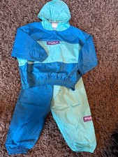 Toddler Waterproof Rain Suit 2-Piece Set Age 1–2 Years Blue Packaway