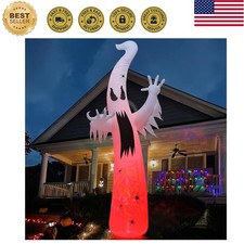 12 FT Halloween Inflatables Ghost Outdoor Decorations Blow Up Yard Giant Towe...