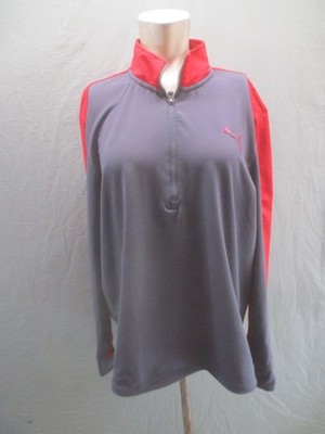 PUMA WARM Size L Mens 1/2 Zip Stand Collar Training Gym Athletic Pullover 289