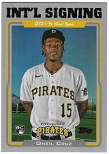 Oneil Cruz 2022 TOPPS ARCHIVES INT'L SIGNING ROOKIE CARD Pirates NON AUTO 01/50