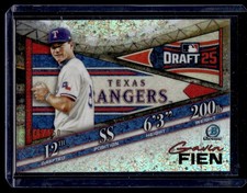 2025 Bowman Draft Draft Night Mini Sparkle Refractor Gavin Fien 045/150 Texas