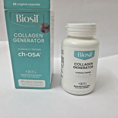 Biosil Collagen Generator Capsules for Hair, Skin, Nails 60 Count Exp 12/27