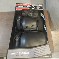 Protec Spade Series Knee,Elbow, Wrist Pad Set Black Age 14+