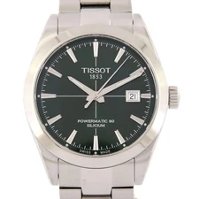 TISSOT Gentleman Powermatic 80 Silicium T127.407.11.091.01 SS Green Wristwatch