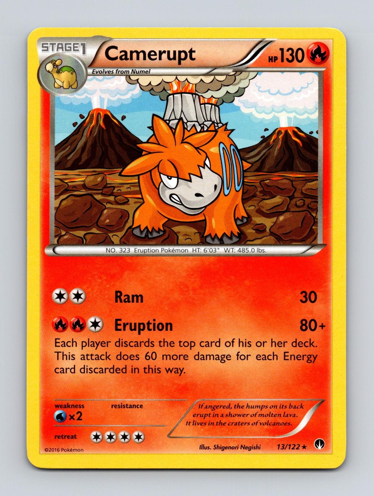 Camerupt 13/122 Rare BREAKpoint Pokemon Near Mint NM
