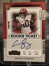 NFL Contenders Rookie autograph Cards Anthony Schwartz Chazz Suratt