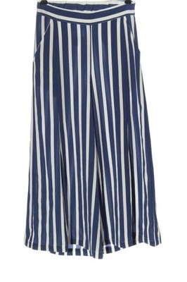 MANGO BASICS Stoffhose Damen Hose Gr. DE 34 blau-weiß Casual-Look