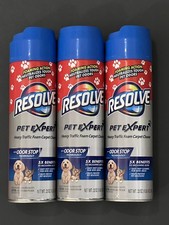 Resolve Pet Expert Stain And Odor Remover Foam 22 oz Spray Can 3 Pack NEW 