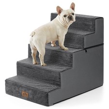 COZY KISS Dog Stairs for Small Dogs, 5 Tier Removable Wider Pet Stairs for Co...