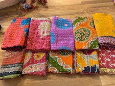 Vintage Kantha Napkin Kitchen Towels Table Decor Cotton Handmade Bohemian 16x16