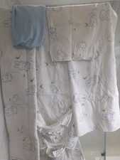 Baby Cot Bed Bedding Set 6 Pieces Fitted Sheet Canopy  Draper Used