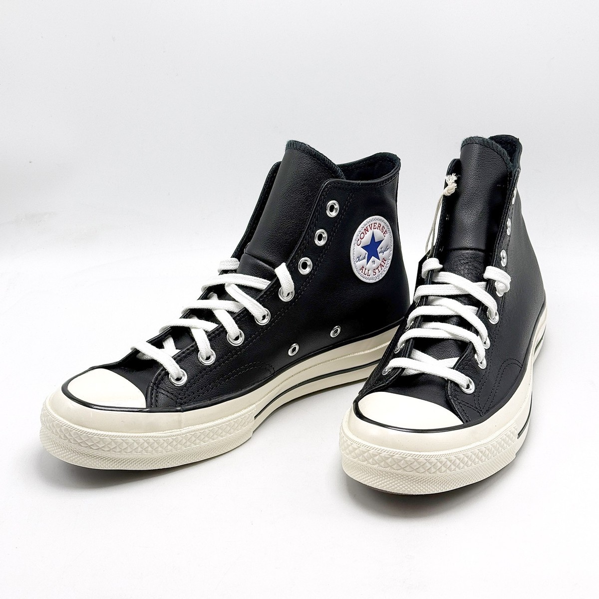 NEW* Unisex CONVERSE CHUCK 70 Leather HI BLACK / WHITE / EGRET