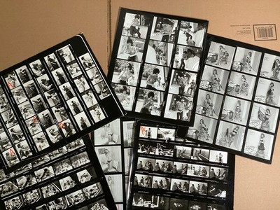 Ron Vogel Lot Of 6 B&W Contact Sheets Models Photo Shoot ORIG. 35MM  Film Print