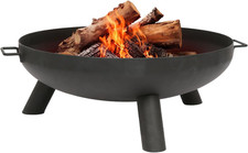 Hammer & Tongs 68Cm Iron Fire Pit - Medium Outdoor round Garden Fire Bowl Brazie