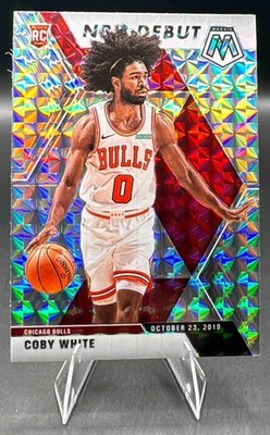 2019-20 Panini Mosaic Coby White #264 Mosaic NBA Debut RC Bulls