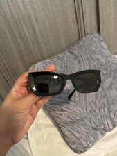 Miu Miu MU 09WS 1AB5S0 Black Square Oversized Women's Sunglasses with Case