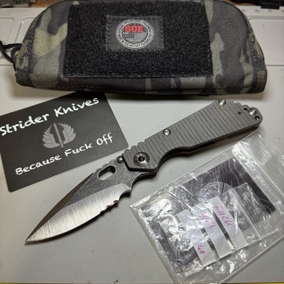 Mick Strider Knives (MSC) - Dual Ti SnG (Serrated, Spearpoint)