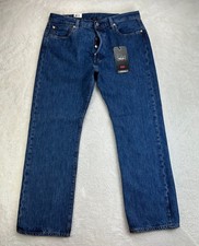 NWT Levi's Premium 501 Original Straight Jeans Mens 36x30 Blue Denim Button Fly