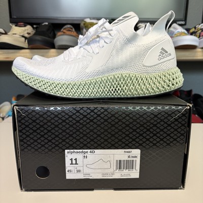 Sz 11 Adidas Alphaedge 4D  Reflective Cloud White  Silver Metallic FV4687
