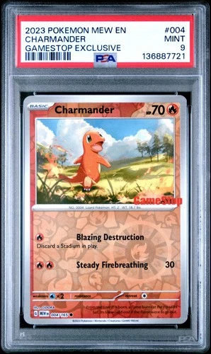 PSA 9 Charmander #004 2023 Pokemon Mew En-151 136887721