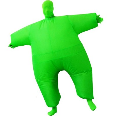 IHGYT Inflatable Masquerade Costume Full body suit Air Blow free size, Green