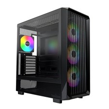 Montech X5 Tempered Glass ATX Mid-Tower Computer Case - Black