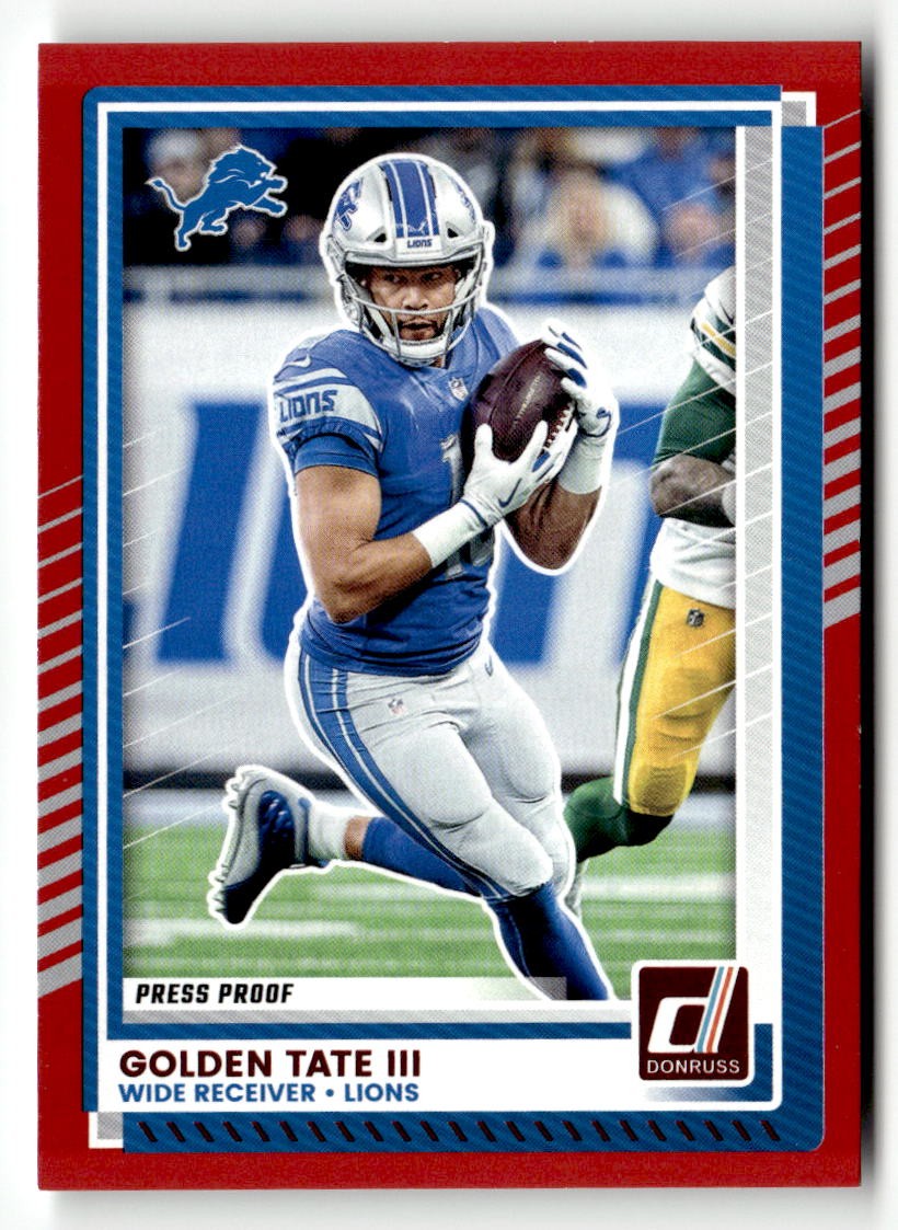 2025 Donruss #174 Golden Tate III Press Proofs Red