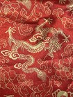 Antique Vintage Red And Gold Chinese Silk Yunjian Shawl Or Scarf Embroidery — photo 7