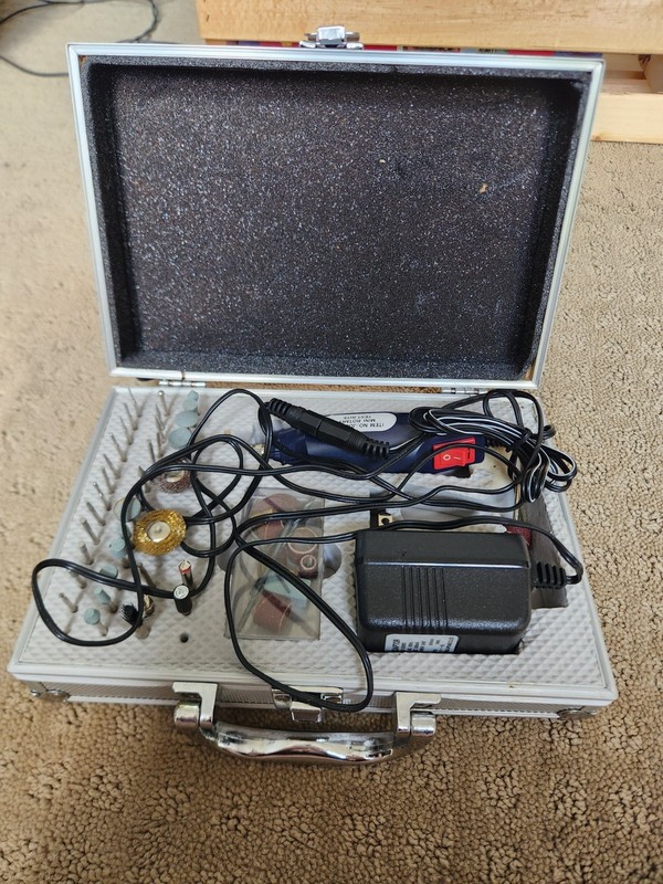 Test Rite Mini Rotary Tool grinder with accessories and case