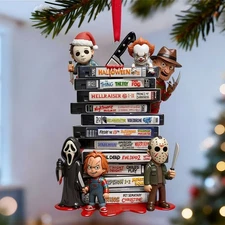 Personalized Horror Collection Christmas Ornament Horror Books Ornament Gift