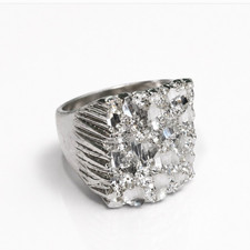 925 Sterling Silver- XL Nugget Ring Size 10