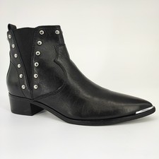 Marc Fisher LTD Mlyienta Women's Size 8M US Leather Black Ankle Booties 0518