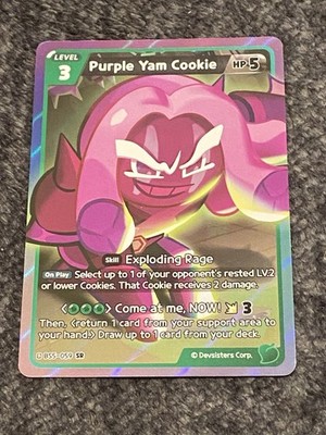 Cookie Run TCG Purple Yam Cookie BS5-059 SR English Super Rare Holo Foil
