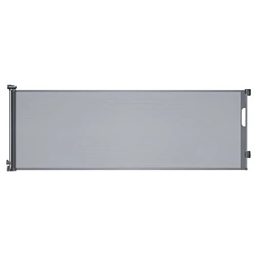 LIFMAGE RETRACTABLE BABY GATES 137 INCH EXTRA WIDE BABY GATE FOR STAIRS - GRAY
