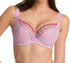 Freya Beau Lollipop Pink Plunge Bra 30DD Underwired No padding supportive 1101