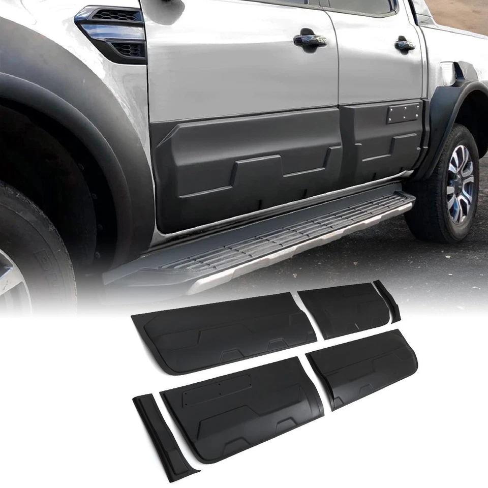 KIT PROTECTION PORTIÈRES SURDIMENSIONNÉES NOIRES POUR FORD RANGER T6 T7 T8 12-21 - Photo 1/4