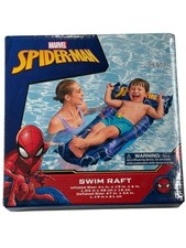 Spider Man Kids Swim Raft Float Inflatable Pool 41in Bestway New