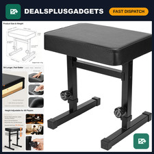 Adjustable Piano Bench Stool - Heavy Duty Music Keyboard Seat with Padded Cushio