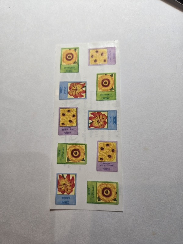 Creative Memories Garden Seed Packet  Scrapbook Sticker