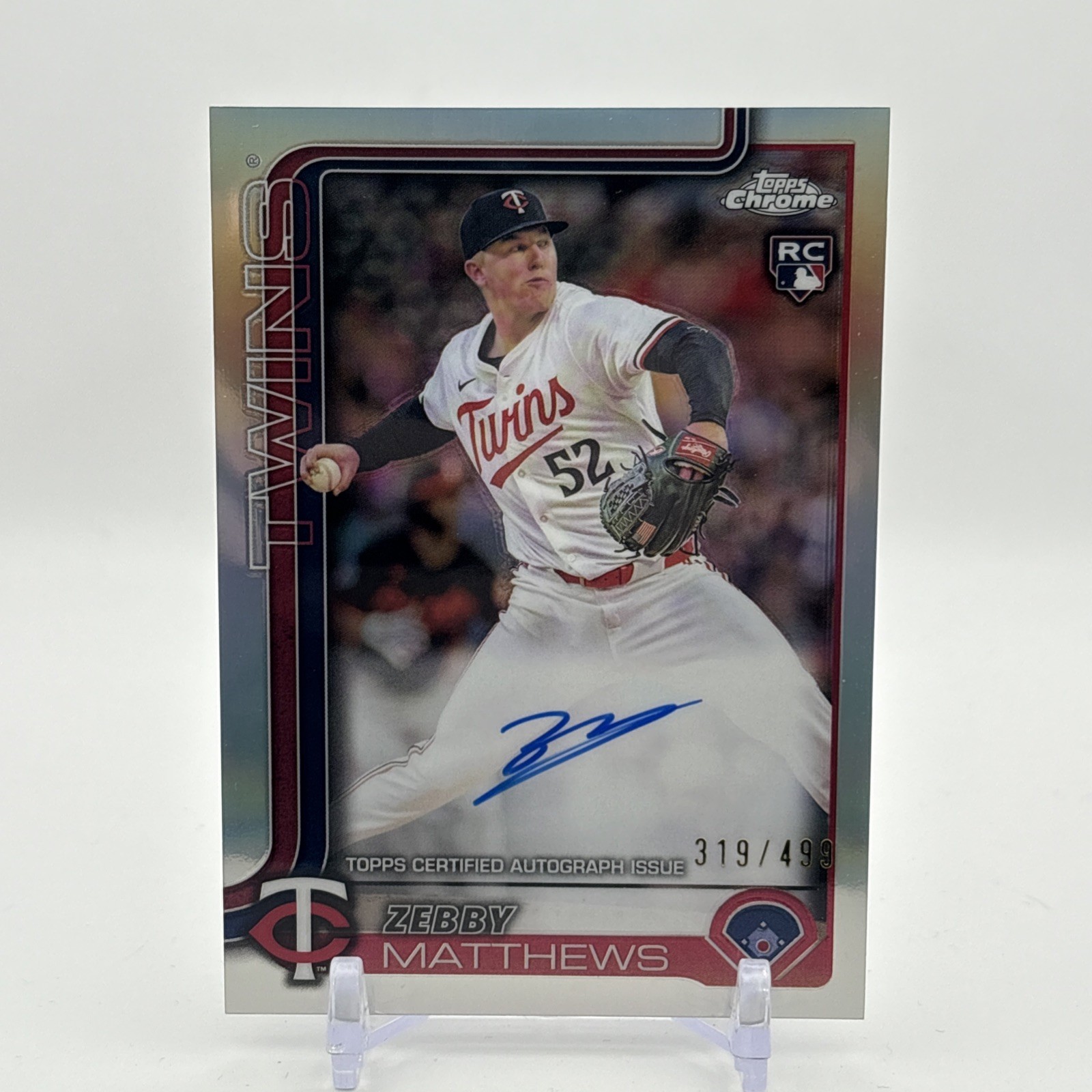 2025 Topps Chrome Rookie Autographs Refractors #RAZM Zebby Matthews Auto /499