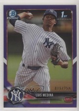 2018 Bowman Chrome Prospects Purple Refractor 15/250 Luis Medina #BCP161 5i4