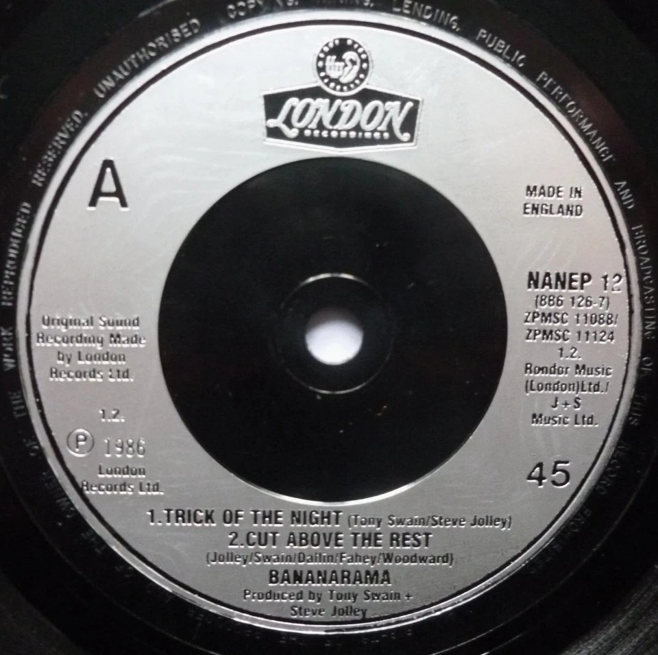 Bananarama A Trick Of The Night 7" London NANEP12 EX/EX 1986 picture sleeve Foto 4 de 4